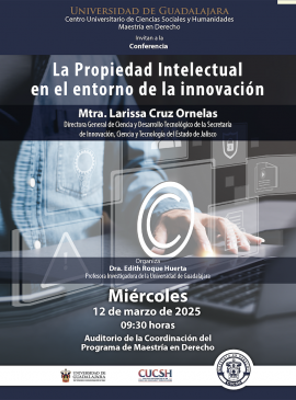 Cartel de la Conferencia: La propiedad intelectual en el entorno de la innovación