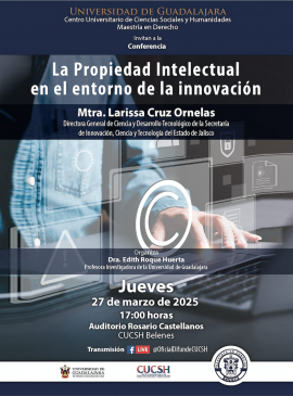 Cartel de la Conferencia: La propiedad intelectual en el entorno de la innovación