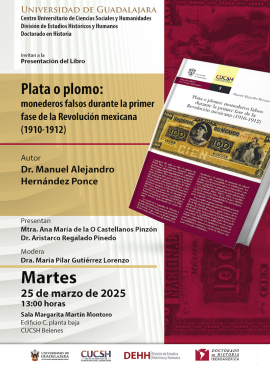 Cartel de la Presentación del libro: Plata o plomo