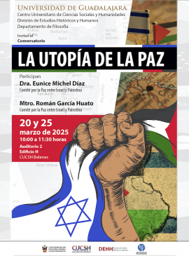 Cartel del Conversatorio: La utopía de la paz