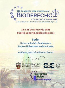 Cartel del III Congreso Iberoamericano en Bioderecho y Derechos Humanos