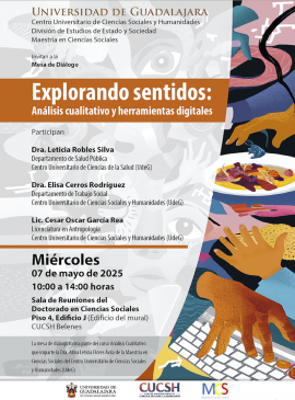 Cartel d la Mesa de diálogo: Explorando sentidos: Análisis cualitativo y herramientas digitales Cartel de la Mesa de diálogo: Explorando sentidos: Análisis cualitativo y herramientas digitales