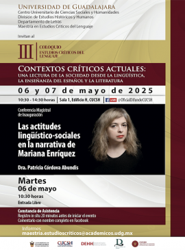 Cartel del III Coloquio de Estudios Críticos del Lenguaje Cartel del III Coloquio de Estudios Críticos del Lenguaje