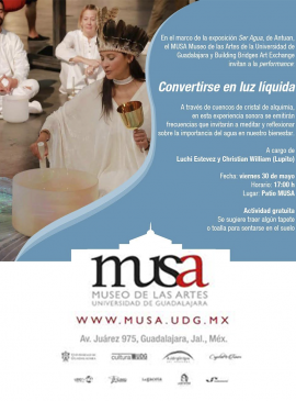 Cartel del Performance: Convertirse en luz líquida Cartel del Performance: Convertirse en luz líquida