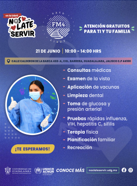 Cartel de Nos late servir, atención gratuita para ti y tu familia Cartel de Nos late servir, atención gratuita para ti y tu familia