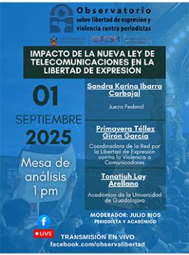 Mesa de análisis: Impacto de la nueva ley de telecomunicaciones en la libertad de expresión Mesa de análisis: Impacto de la nueva ley de telecomunicaciones en la libertad de expresión