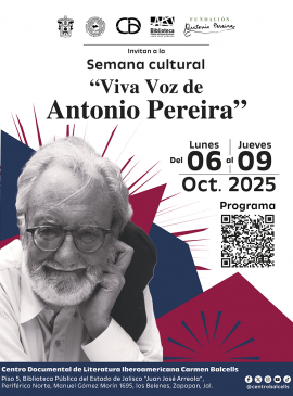 Cartel de la Semana cultural "Viva Voz de Antonio Pereira"