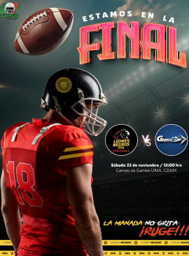 Cartel de Leones Negros UDG Football vs Gamos UMA