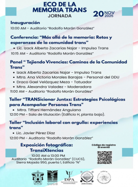 Programa de la Jornada: Eco de la memoria trans