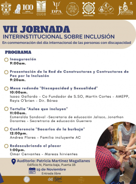 Programa de la VII Jornada Interinstitucional sobre Inclusión