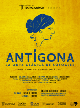 Cartel de Antígona, la obra clásica de Sófocles