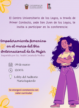 Cartel de la Conferencia: Empoderamiento femenino