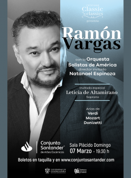 Cartel de la Gala de ópera con Ramón Vargas