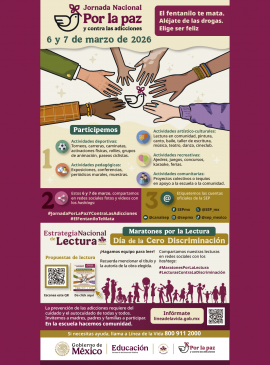 Cartel de la Jornada Nacional por la Paz y contra las Adicciones
