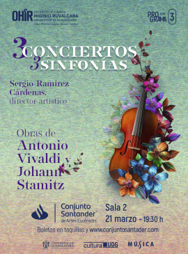 Cartel del OHIR Programa 3 | Vivaldi - Stamitz. Tres conciertos - Tres sinfonías