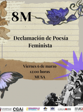 Cartel de la Declamación de poesía feminista