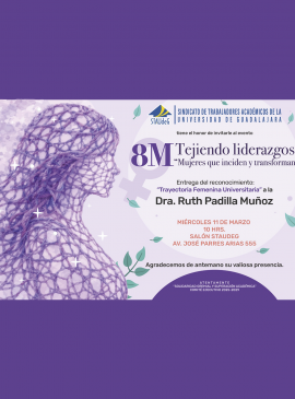 Cartel del 8M Tejiendo liderazgos: "Mujeres que inciden y transforman"