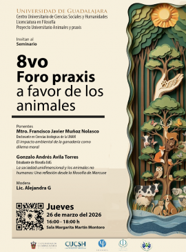 Cartel del Seminario: 8vo Foro praxis a favor de los animales