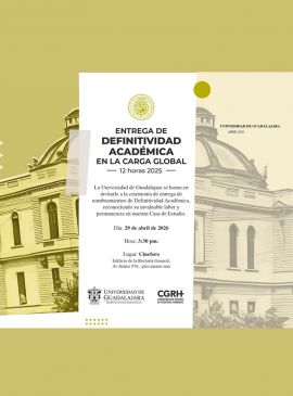 Cartel de la Ceremonia de entrega de nombramientos de Definitividad Académica en la carga global -12 horas 2025