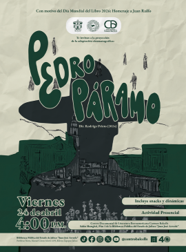 Cartel de la Proyección de la adaptación cinematográfica: Pedro Páramo