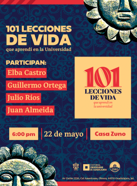 Cartel de la Presentación editorial: 101 lecciones que aprendí en la Universidad