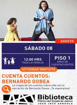 Cartel del Cuenta cuentos: Bernardo Govea