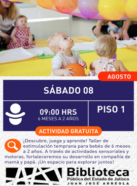 Cartel del Taller de estimulación temprana