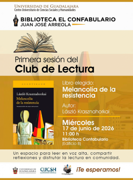Cartel de la Primera sesión del Club de Lectura