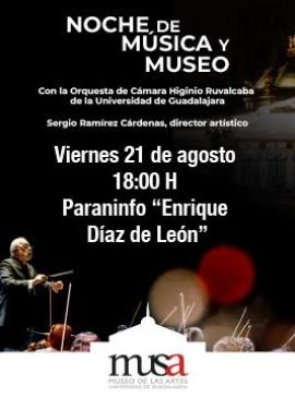 Cartel de Noche de música y museo