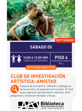 Cartel del Club de investigación artística: Amistad