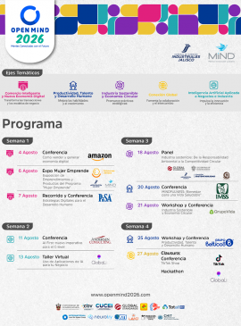 Cartel de Open Mind 2026 "Mentes conectadas"