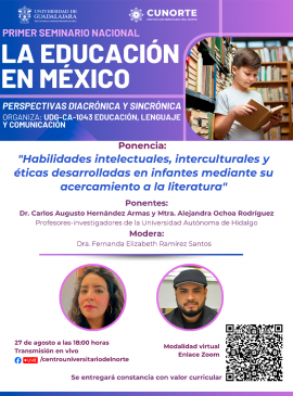 Cartel del Primer Seminario Nacional: "La Educación en México. Perspectivas diacrónica y sincrónica"