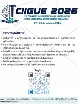 Cartel del XIV Congreso Iberoamericano de Investigación sobre Gobernanza e Instituciones Educativas (CIIGUE 2026)