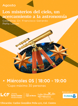 Cartel de Los misterios del cielo, un acercamiento a la astronomía