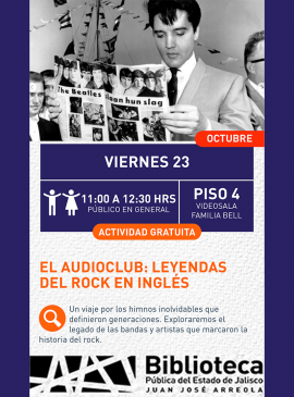 Cartel El audioclub, Leyendas del rock en inglés