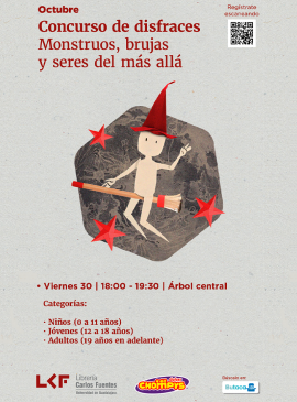Cartel del Concurso de disfraces “Monstruos, brujas y seres del más allá”