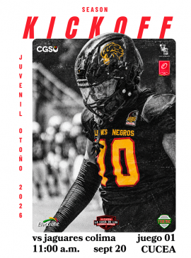 Cartel ¡Acompáñanos al Kickoff del equipo de Football Americano UDG!