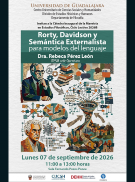 Cartel de la Cátedra inaugural de la Maestría en Estudios Filosóficos, ciclo lectivo 2026-B