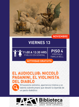 Cartel El audioclub: Niccolò Paganini, el violinista del diablo