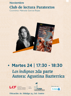 Cartel del Club de lectura “Paratextos”: Las indignas 2da parte
