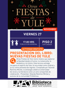 Cartel de la Presentación del libro: Nuevas fiestas de Yule