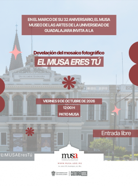 Cartel de la Develación del mosaico fotográfico: El MUSA eres tú