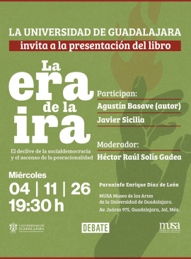 Cartel de la Presentación del libro: La era de la ira