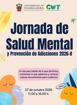 Cartel de la Jornada de Salud Mental y Prevención de Adicciones 2026-B