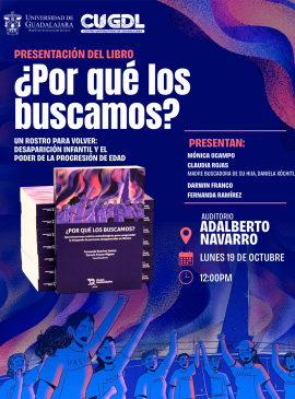 Cartel de la Presentación del libro: ¿Por qué los buscamos?