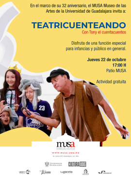 Cartel del Teatricuenteando con Tony el cuentacuentos