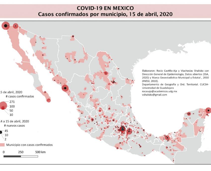 Investigadores de la UdeG elaboran mapa de distribución de afectados por Covid-19 a nivel nacional