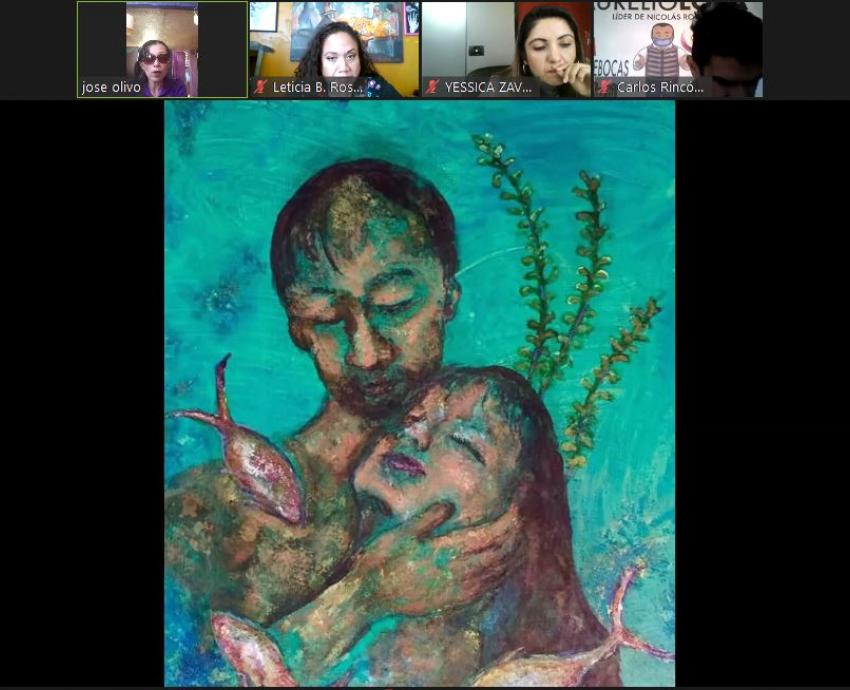 Artista japonesa Shino Watabe comparte su experiencia como pintora con discapacidad visual