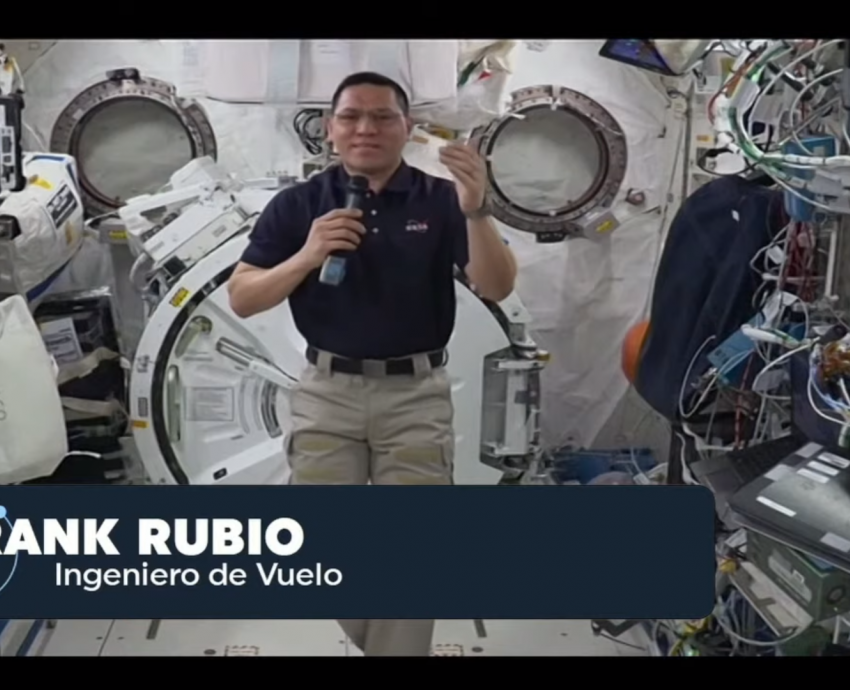 Astronauta Frank Rubio dialoga desde el espacio con niñas y niños en transmisión inédita de Canal 44