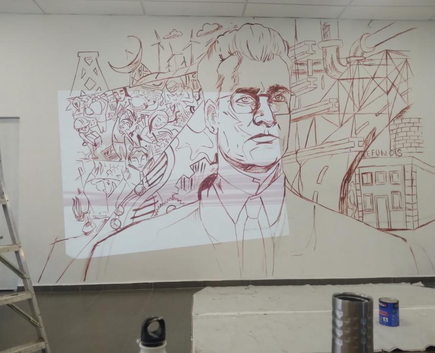 Rinden homenaje a Matute Remus con mural “El ingeniero”